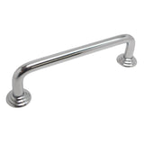 BERENSON Cabinet Wire Pull with Ridge Bases in Chrome (+3 Sizes)