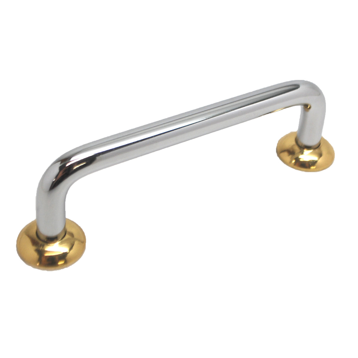 BERENSON Cabinet Wire Pull with Dome Bases in Brass & Chrome (+3 Sizes)