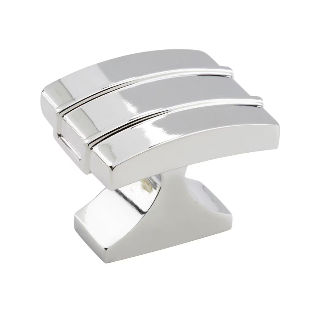 AMEROCK Davenport Rectangle Cabinet Knob in Polished Chrome (+2 Sizes)