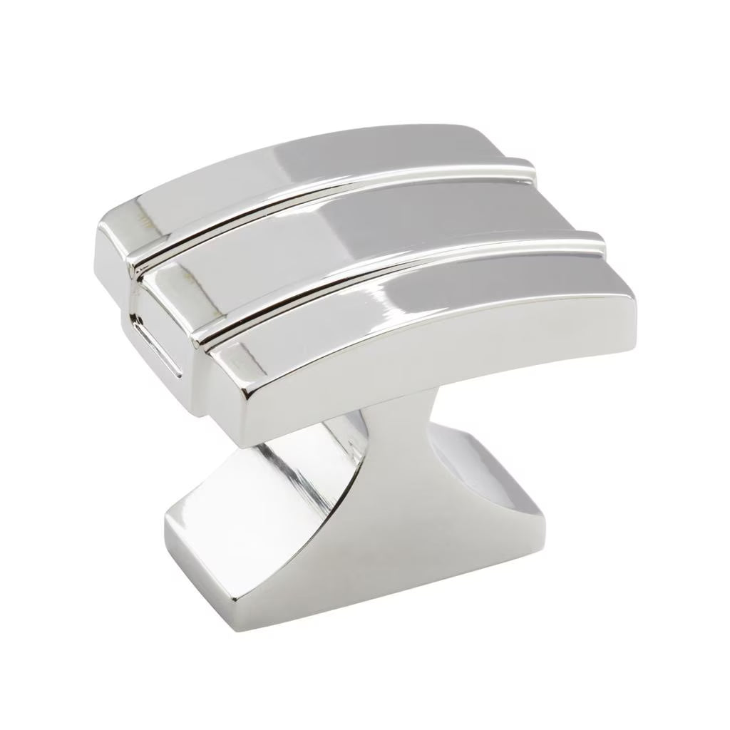 AMEROCK Davenport Rectangle Cabinet Knob in Polished Chrome (+2 Sizes)