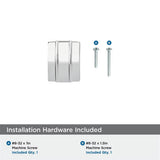 AMEROCK Davenport Rectangle Cabinet Knob in Polished Chrome (+2 Sizes)