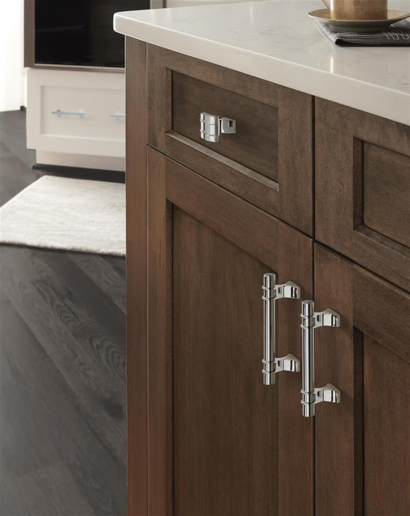 AMEROCK Davenport Rectangle Cabinet Knob in Polished Chrome (+2 Sizes)