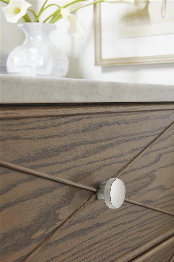 AMEROCK Blackrock Round Cabinet Knob in Polished Nickel (+2 Sizes)
