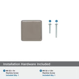 AMEROCK Blackrock Square Cabinet Knob in Polished Nickel (+2 Sizes)