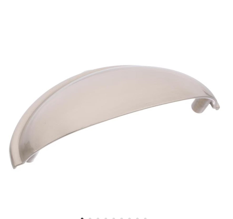 AMEROCK Ravino 3" Centers Cup Pull in Satin Nickel