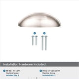 AMEROCK Ravino 3" Centers Cup Pull in Satin Nickel