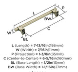AMEROCK Davenport Handle Pull in Golden Champagne (+8 Sizes)