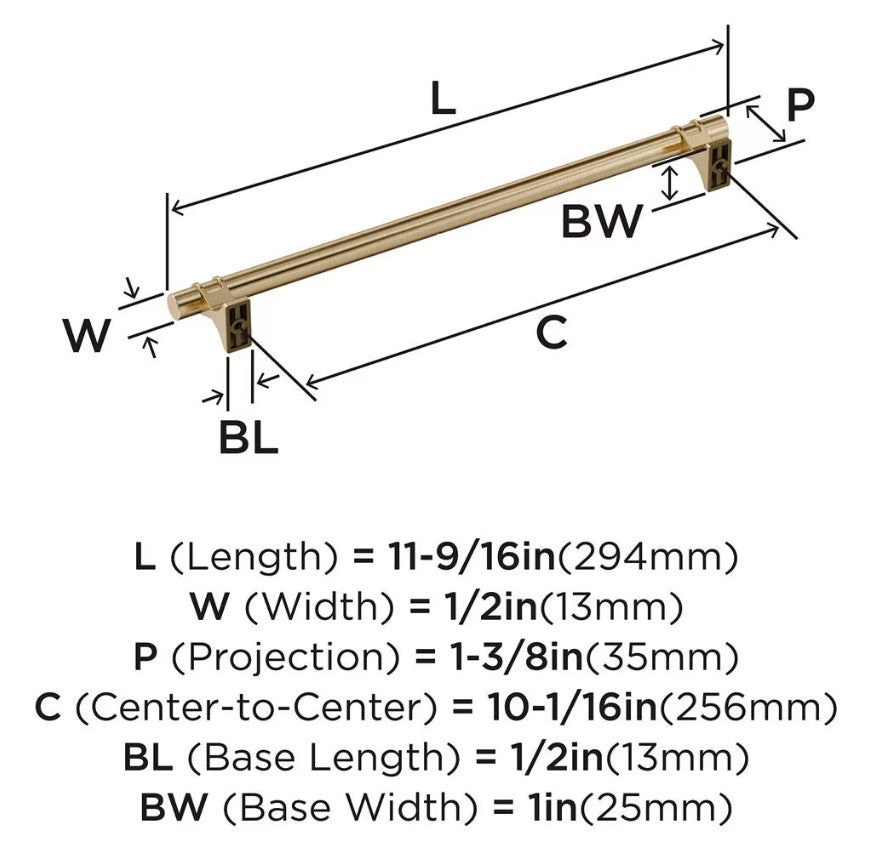 AMEROCK Davenport Handle Pull in Golden Champagne (+8 Sizes)