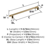 AMEROCK Davenport Handle Pull in Golden Champagne (+8 Sizes)