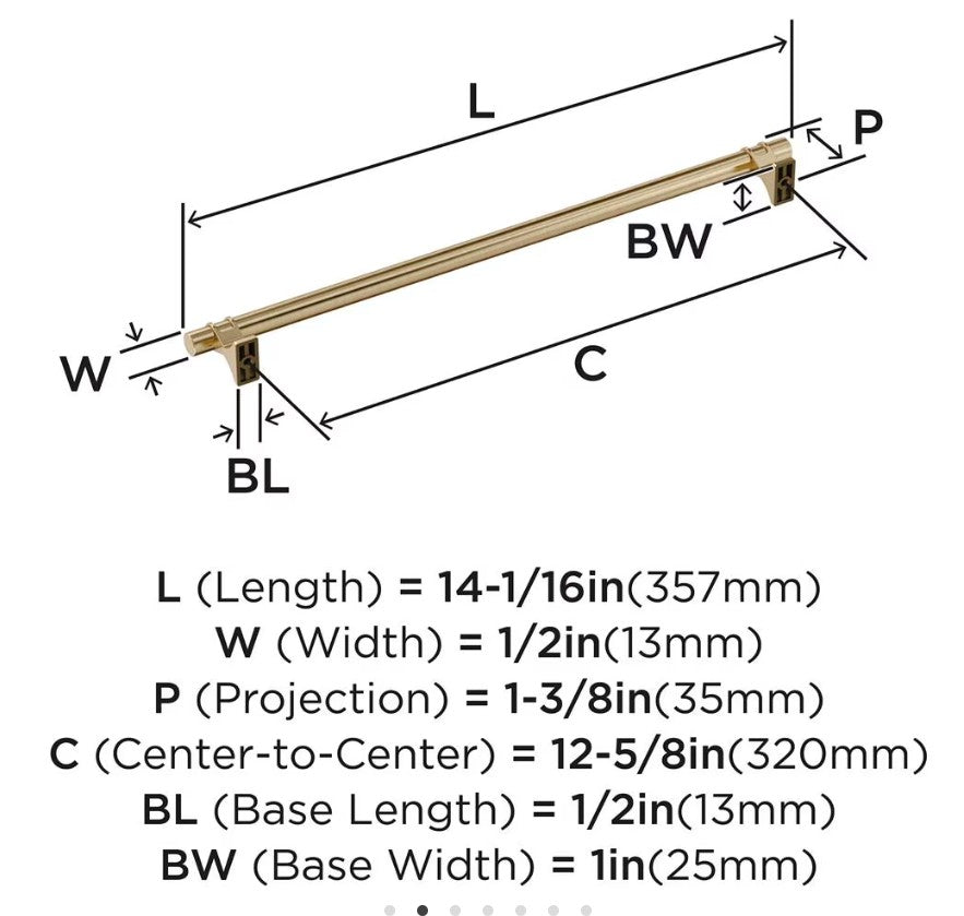 AMEROCK Davenport Handle Pull in Golden Champagne (+8 Sizes)