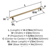AMEROCK Davenport Handle Pull in Golden Champagne (+8 Sizes)