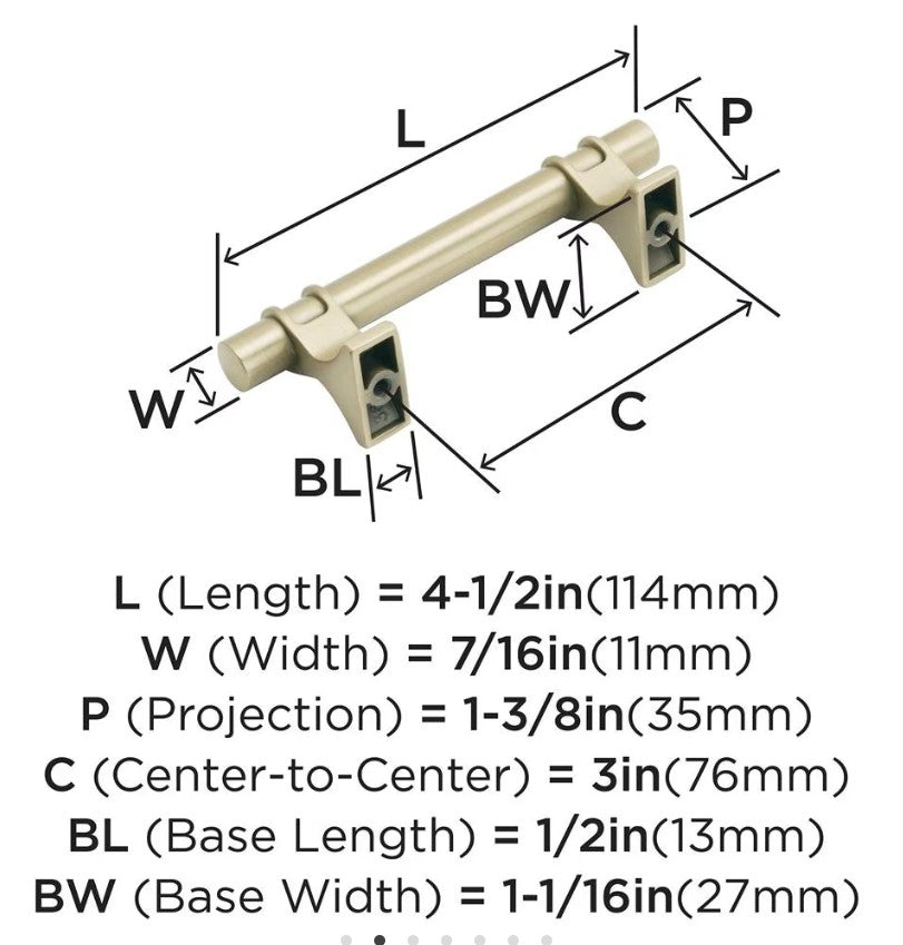 AMEROCK Davenport Handle Pull in Golden Champagne (+8 Sizes)