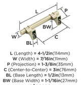 AMEROCK Davenport Handle Pull in Golden Champagne (+8 Sizes)