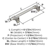 AMEROCK Davenport Handle Pull in Satin Nickel (+8 Sizes)