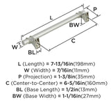 AMEROCK Davenport Handle Pull in Satin Nickel (+8 Sizes)
