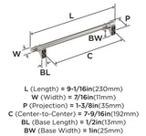 AMEROCK Davenport Handle Pull in Satin Nickel (+8 Sizes)