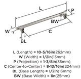 AMEROCK Davenport Handle Pull in Satin Nickel (+8 Sizes)
