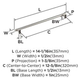 AMEROCK Davenport Handle Pull in Satin Nickel (+8 Sizes)