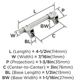 AMEROCK Davenport Handle Pull in Satin Nickel (+8 Sizes)