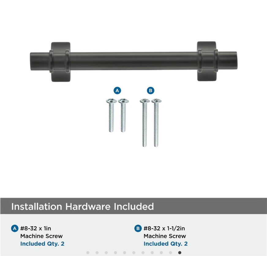 AMEROCK Davenport Handle Pull in Matte Black (+8 Sizes)