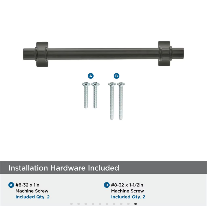 AMEROCK Davenport Handle Pull in Matte Black (+8 Sizes)