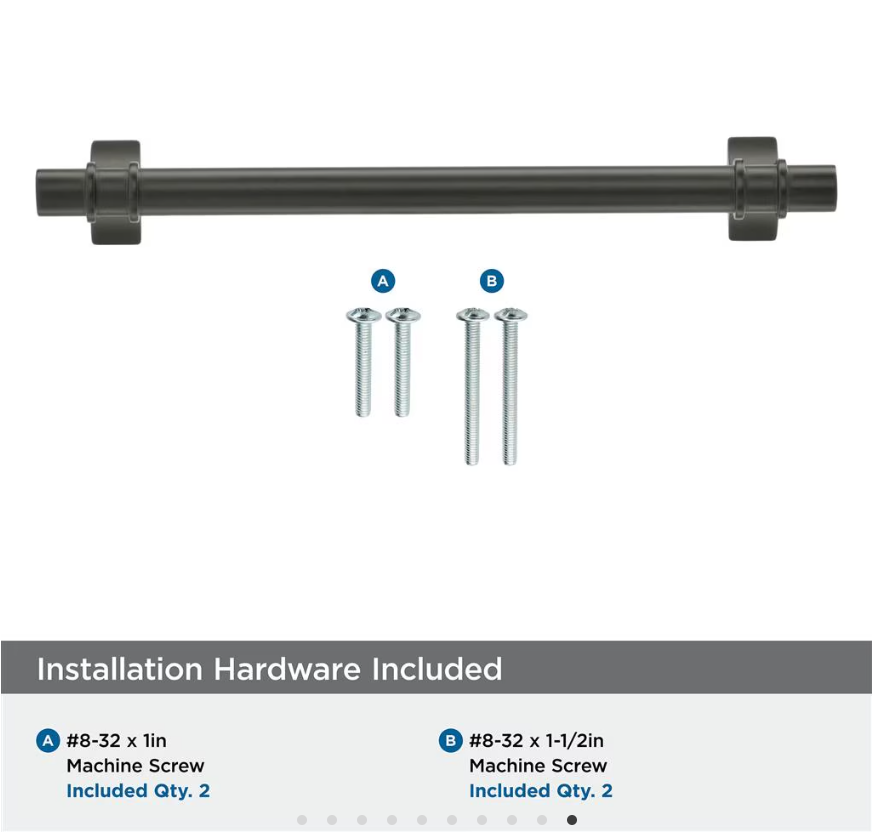 AMEROCK Davenport Handle Pull in Matte Black (+8 Sizes)