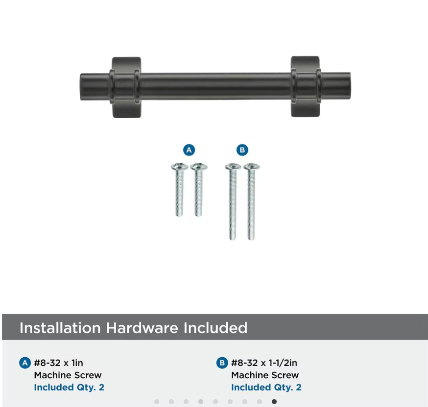 AMEROCK Davenport Handle Pull in Matte Black (+8 Sizes)