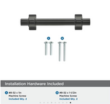 AMEROCK Davenport Handle Pull in Matte Black (+8 Sizes)