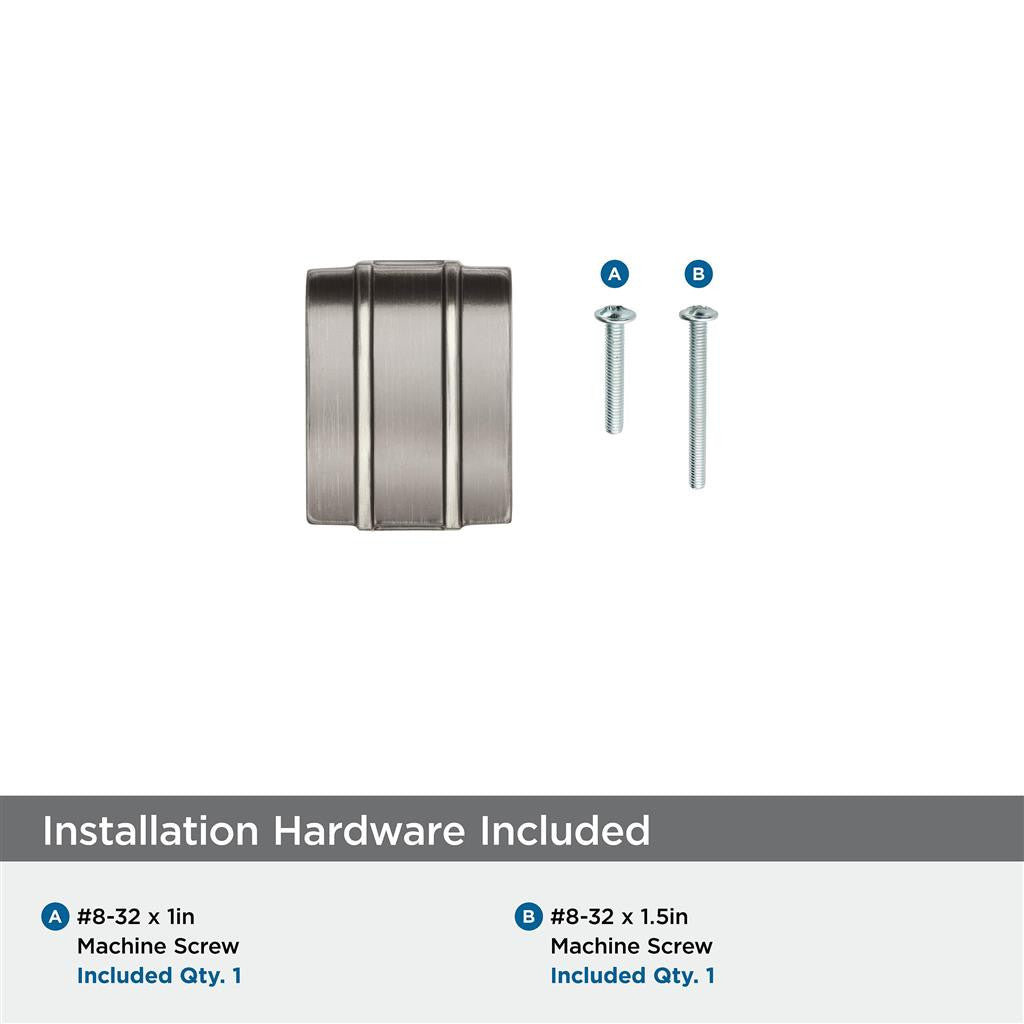 Gunmetal 1-1/2" Length Cabinet Knob from Amerock's Davenport Collection BP36602GM Hardware