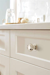 AMEROCK Revitalize 1-1/4" Diameter Cabinet Knob in Polished Nickel BP55342PN on Off White