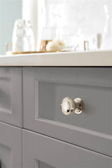 AMEROCK Revitalize 1-1/4" Diameter Cabinet Knob in Polished Nickel BP55342PN on Grey
