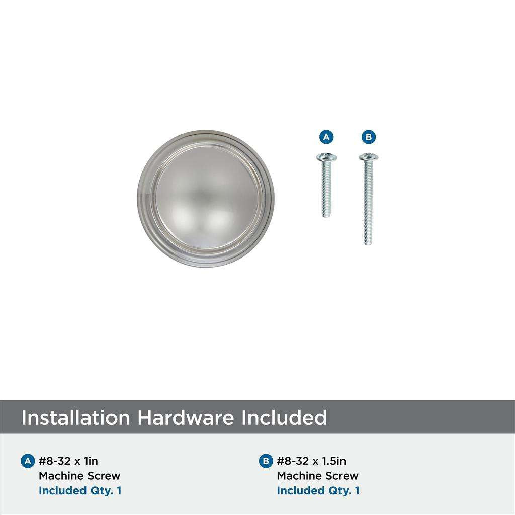 AMEROCK Revitalize 1-1/4" Diameter Cabinet Knob in Polished Nickel BP55342PN Hardware