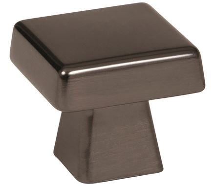 AMEROCK Blackrock Square Cabinet Knob in Gunmetal (+2 Sizes)