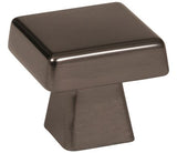 AMEROCK Blackrock Square Cabinet Knob in Gunmetal (+2 Sizes)