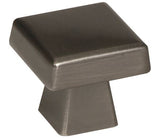 AMEROCK Blackrock Square Cabinet Knob in Gunmetal (+2 Sizes)