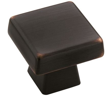 AMEROCK Blackrock Square Cabinet Knob in Oil Rubbed Bronze (+2 Sizes)