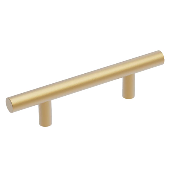 HICKORY Heritage Designs Hollow Round Bar Pulls in Brushed Brass (+3 Sizes)