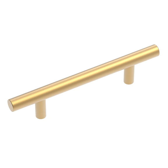 HICKORY Heritage Designs Hollow Round Bar Pulls in Brushed Brass (+3 Sizes)