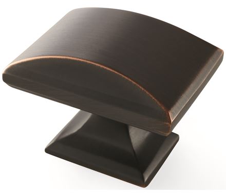 AMEROCK Candler Rectangle Cabinet Knob in Oil Rubbed Bronze (+2 Sizes)