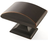 AMEROCK Candler Rectangle Cabinet Knob in Oil Rubbed Bronze (+2 Sizes)