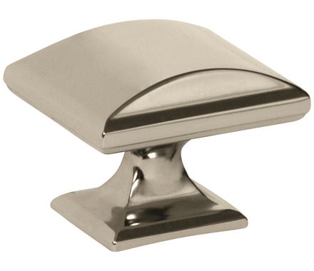 AMEROCK Candler Rectangle Cabinet Knob in Polished Nickel (+2 Sizes)