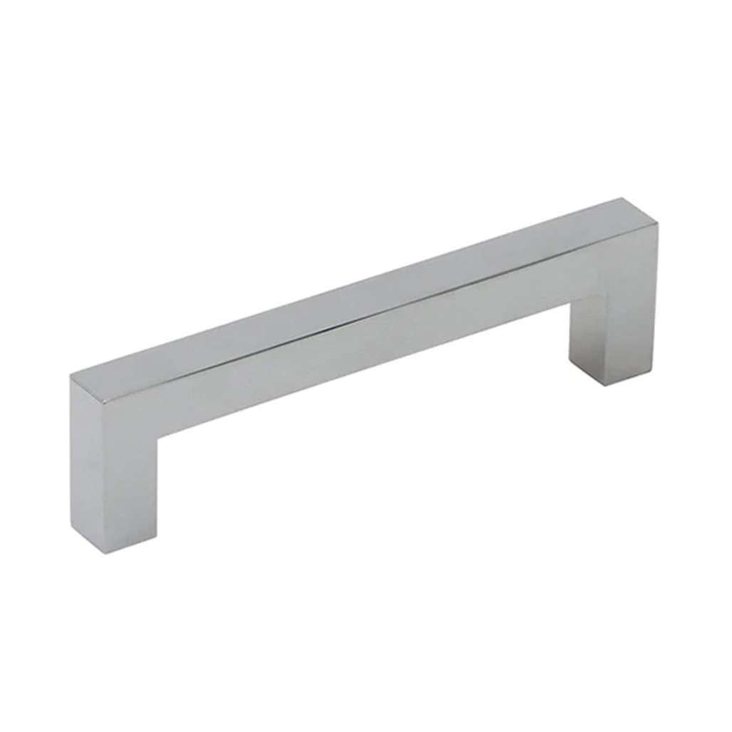 Main View of a Chrome 96mm Hole Centers Square Handle Cabinet Pull from Amerfit Hardware A2060-96CP