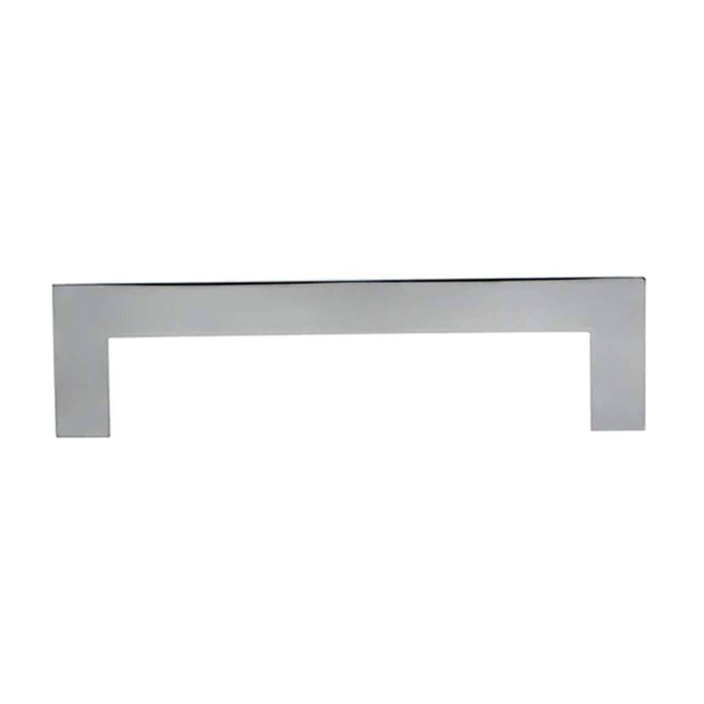 Side View of a Chrome 96mm Hole Centers Square Handle Cabinet Pull from Amerfit Hardware A2060-96CP