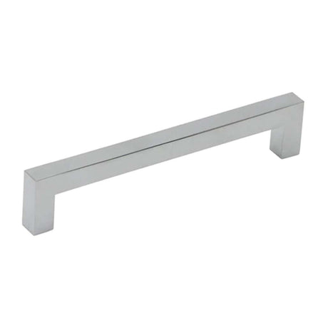 Main View of a Chrome 128mm Hole Centers Square Handle Cabinet Pull from Amerfit Hardware A2060-128CP