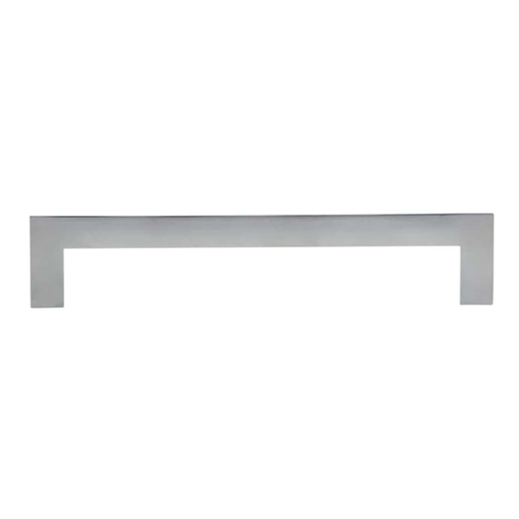 Side View of a Chrome 128mm Hole Centers Square Handle Cabinet Pull from Amerfit Hardware A2060-128CP