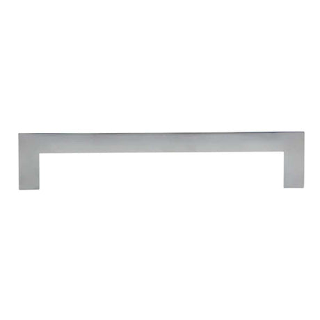 Side View of a Chrome 128mm Hole Centers Square Handle Cabinet Pull from Amerfit Hardware A2060-128CP