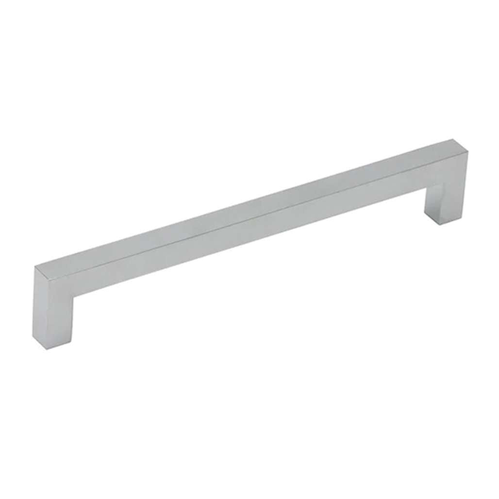 Main View of a Chrome 160mm Hole Centers Square Handle Cabinet Pull from Amerfit Hardware A2060-160CP