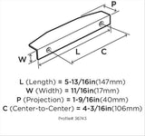 Amerock Aloft Edge Pulls in Chrome