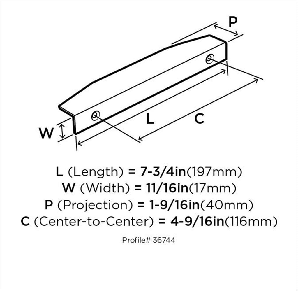 Amerock Aloft Edge Pulls in Polished Nickel