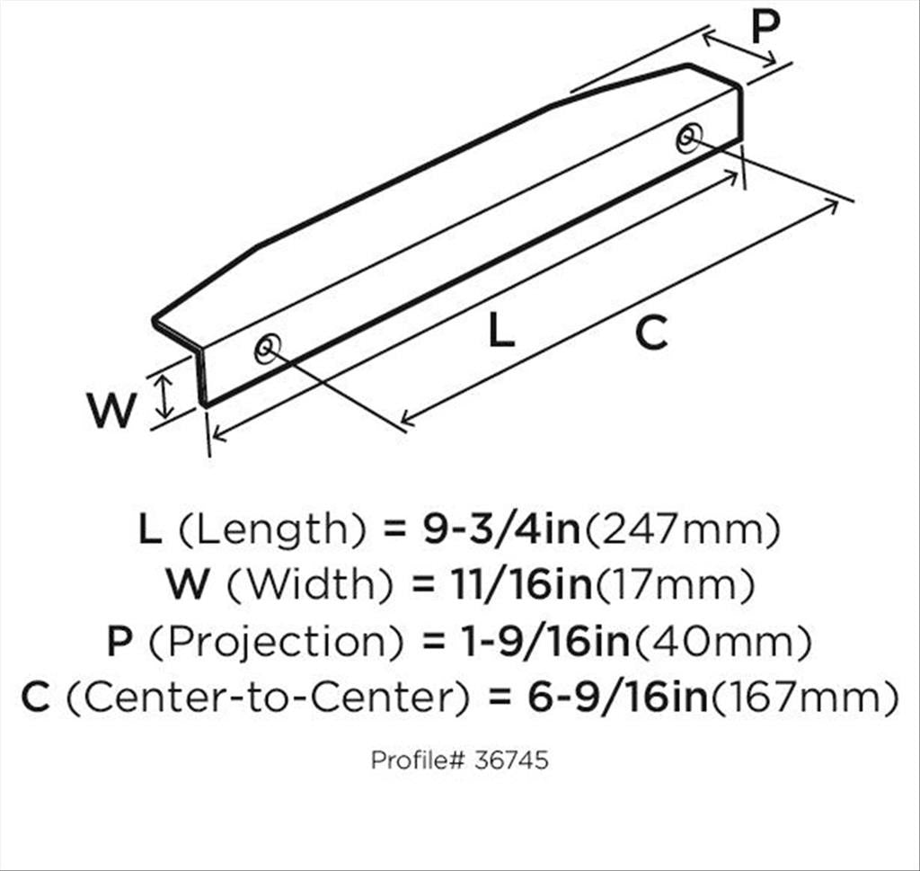 Amerock Aloft Edge Pulls in Polished Nickel